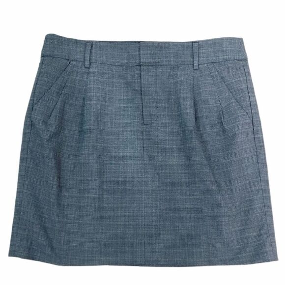 GAP Plaid Gray Mini Career Stretch Skirts Size 8 - Picture 2 of 11